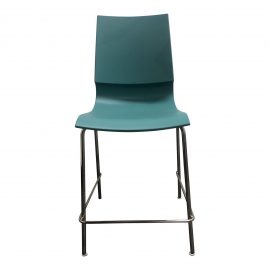 Knoll Aqua & Chrome Gigi Counter Stool