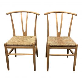 Wooden Duck Teak Side Chairs - a Pair