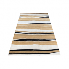 Contemporary Graphic Wool Flatweave Area Rug - 5′11″ × 9′