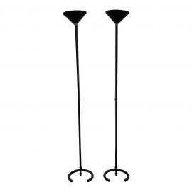 Modern Torchiere Floor Lamps - A Pair