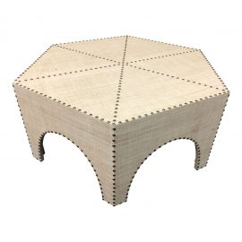 NEW Palecek Casablanca Raffia Coffee Table