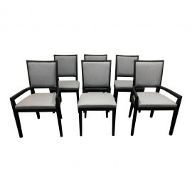 NEW Garbarino Elm Dining Chairs - Set of 6. Original Price: $11,640.00