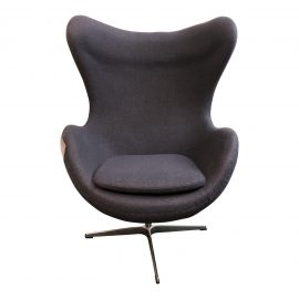 NEW Blue-Gray Wool Egg Chair. Original Price: $1,800.00
