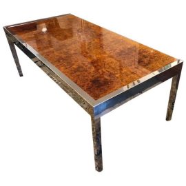 Leon Rosen for Pace Collection Olive Burlwood Desk. Original Price: $15,000.00