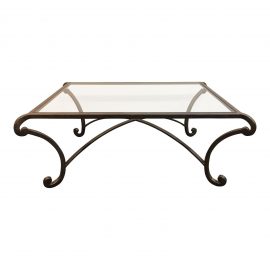 Wrought Iron & Glass Coffee Table. Original Price: $1,950.00