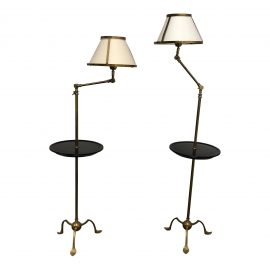 Galerie Des Lampes Brass Grasshopper Floor Lamp