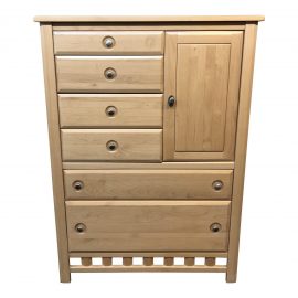 Transitional Maple High Boy Dresser