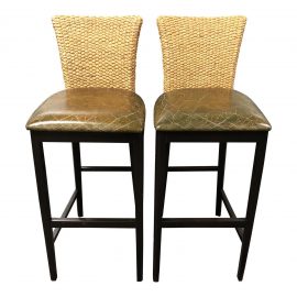 Nancy Corzine Sea Tone Barstools - a Pair. Original Price: $2,583.00