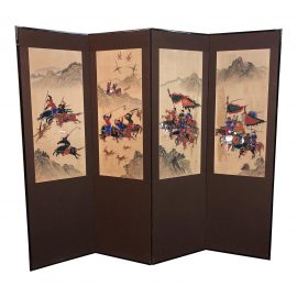 Vintage Hand Painted Korean Screen