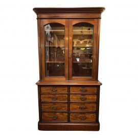 Antique Display Case With Chest of Drawers