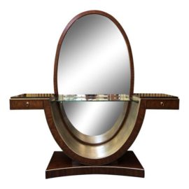 Hollywood Regency Thomasville Bogart Collection Mahogany Vanity/Console