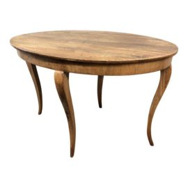 Vintage Wood Oval Table