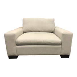 Room & Board Beckett Gray Jacquard Upholstered Chair and a Half. Original Price: $1,200.00