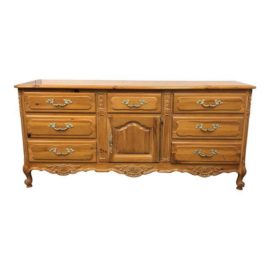 Pine Wood Seven Drawer Dresser