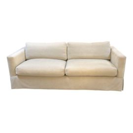 Traditional Style Custom Marco Fine Furniture Ivory Sofa. Original Price: $8,000