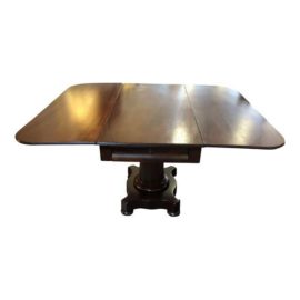 1900s British Colonial Mahogany Drop Leaf Table