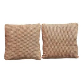 Custom Burgundy & Cream Minotti Toss Pillows - a Pair. Original Price: $1,300