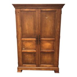 Pine Armoire With Hand Painted Detail