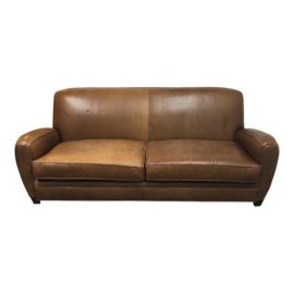 Richter Rustic Brown Leather Sofa