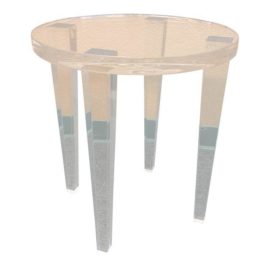 Contemporary Round Lucite Side Table