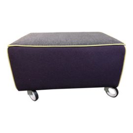 Modern Gervasoni for Environmental Designs Purple Fabric Upholstered Ottoman