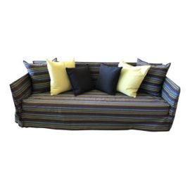 Contemporary Gervasoni Steel and Wood Ghost Sofa. Original  Price: $2,092