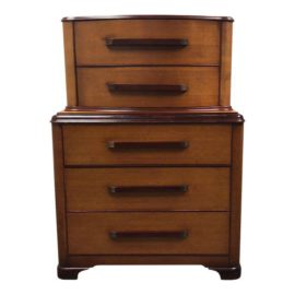 Vintage Art Deco Style Five Drawer Chest