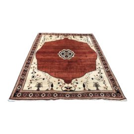 Vintage Persian Gabbeh Area Rug - 5′8″ × 7′7″