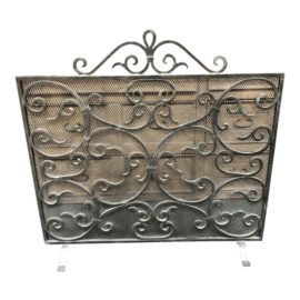 French Country Pierre Deux Metal Fireplace Screen. Original Price: $1,600