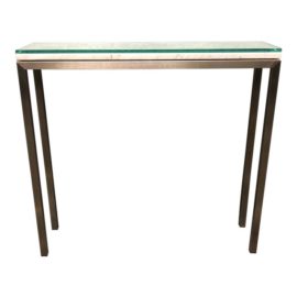 Room & Board Portica Marble & Glass Console Table
