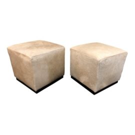 Williams-Sonoma Home - Pair of Robertson Hide Cubes. Original Price: $2,390