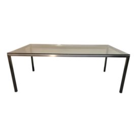 Room & Board - Portica Dining Table Glass + Stainless