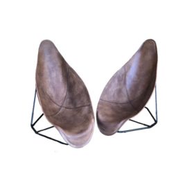 Cuero Abrazo Leather Chairs - a Pair. Original Price: $2,783