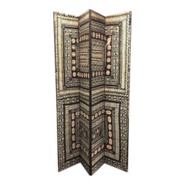 Tahitian Cream Paper Four Panel Folding Screen