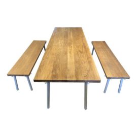 Organic Modern Blu Dot Branch Dining Table and Benches - 3 Piece Set