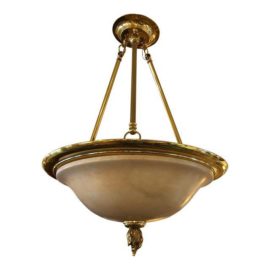 1990s Transitional Mariner Casa Alabaster Pendant Light