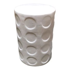 Phil Michael Trading Compnay White Ceramic Garden Stool