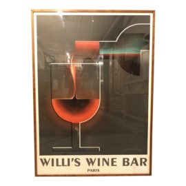 A.M. Cassandre Willis Wine Bar, Paris Framed Lithograph Poster