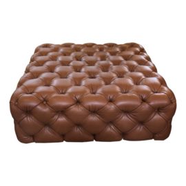 Tufted Leather Ottoman. Original Price: $6,968.00