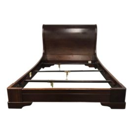 Queen Size Restoration Hardware Marston Sleigh Bed Without Footboard Dark Cherry. Original Price: $2.995.00