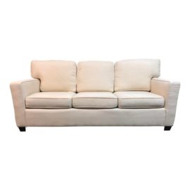 Transitional Custom Kincaid Ivory Brook Sofa. Original Price: $1,750.00