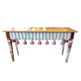 MacKenzie-Childs Faux Marble Entry Console Table. Original Price:$4,995.00