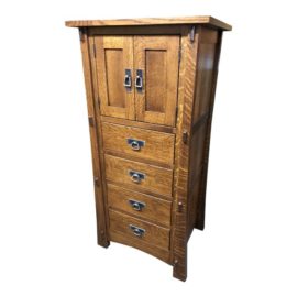 NEW Arts and Crafts Honeybee Oak Tall Dresser. Original Price: $2,400.00