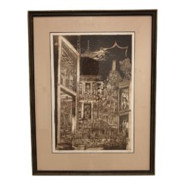 North Beach Etching by Partee/John Irwin Friedman