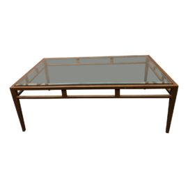 Custom Brass Finish Coffee Table. Original Price: $3,500.00