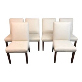 Contemporary Ivory Dining Chairs - Set of 6. Original Price: $4,600.00