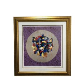 Seriolithograph "Musical Sphere" by Anatole Krasnyanksy