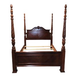 Four Poster Cherry Rice Bed, a Queen