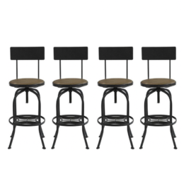 Set of Four Ballard Designs Allen Swivel Adjustable Stools. Original Price: $916
