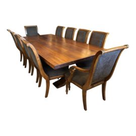 Ralph Lauren Trestle Table & Ethan Allen Dining Chairs